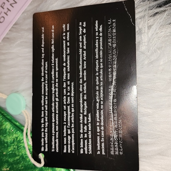 New Stephanie Johnson Metallic Green Flat Mini Pouch, NWT - Picture 8 of 9